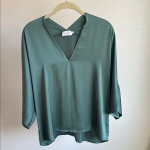 The Reset Women's Blouse in Forest Green